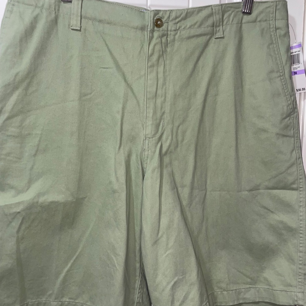 NEW Men's Club Room Green Clover Chino Short Adult Sz W 30 Inseam 10 100% Cotton - Picture 7 of 9